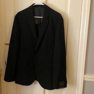 Banana Republic Smart Weight Perf. Wool Blend - Black- 44r - Slim fit -Brand New